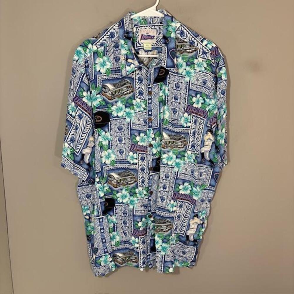 Reyn Spooner Shirt Mens XL Blue Arizona Diamondbacks Hawaiian Button Up Rayon